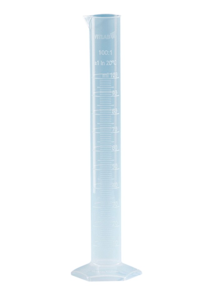 กระบอกตวง, Plastic Measuring Cylinder (PP), 10 cc - 500 ml