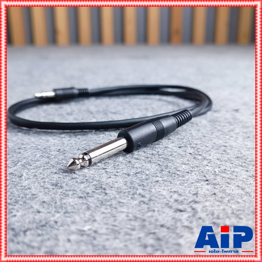 J049สาย P.TR-STออกmic mono 2Mดำ DYNACOM สายปลั๊กtr-st-ปลั๊กไมค์mono J 049 J-049 สายสัญญาณสำเร็จรูป สายP.TR-ST-P.MIC MONO 2เมตร เอไอ-ไพศาล