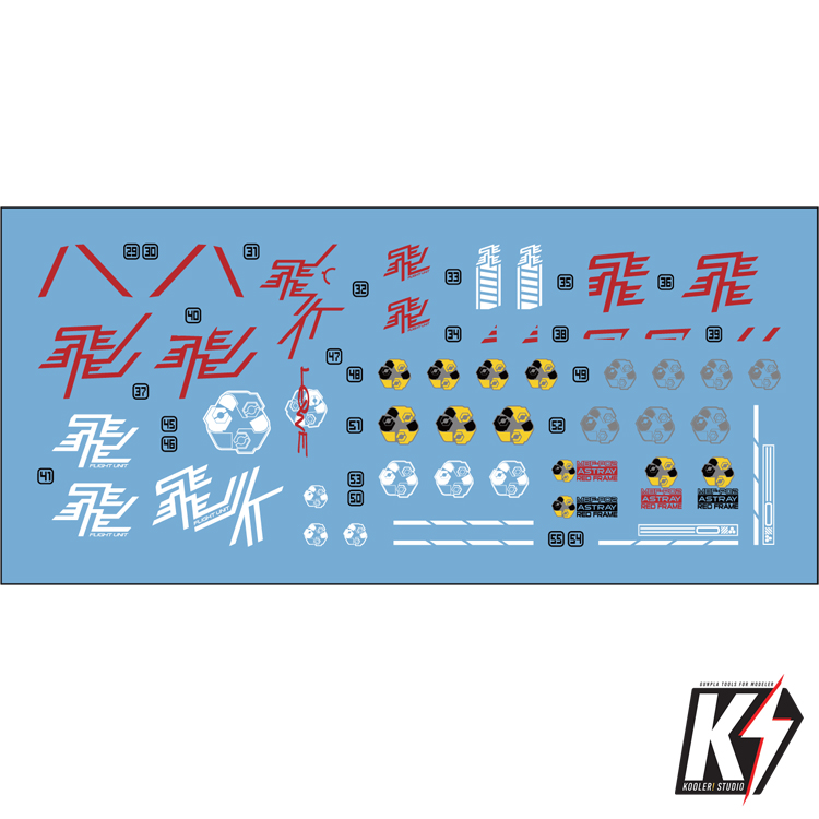 Waterdecal TRS MG Astray Red Frame/Kai/Flight Unit #ดีคอลน้ำสำหรับติดกันพลา กันดั้ม Gundam พลาสติกโมเดลต่างๆ