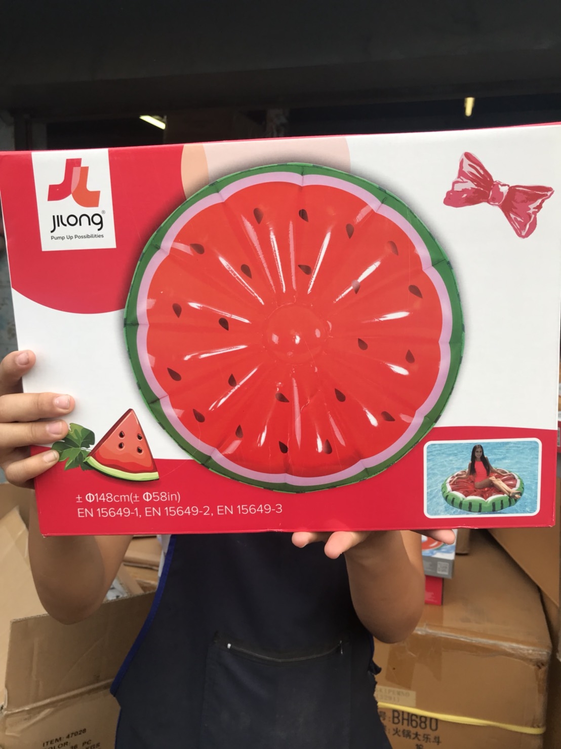 37346 แพแตงโมเป่าลม 148 cm JILONG ลิขสิทธิ์ถูกต้อง. (ของหมด)