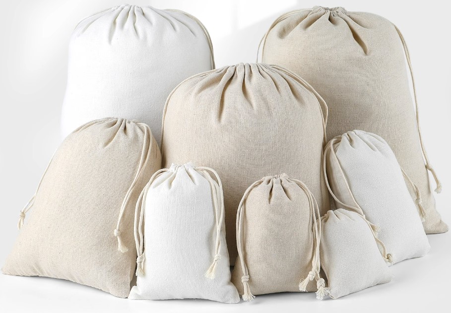 ถุงผ้าดิบ ถุงกระสอบ ราคาถูก ถุงผ้าดิบ แบบหูรูด ใส่ของขวัญ ของชำร่วย แบบธรรมชาติ size ให้เลือกเยอะ ขนาดใหญ่ ขนาดเล็ก 821321