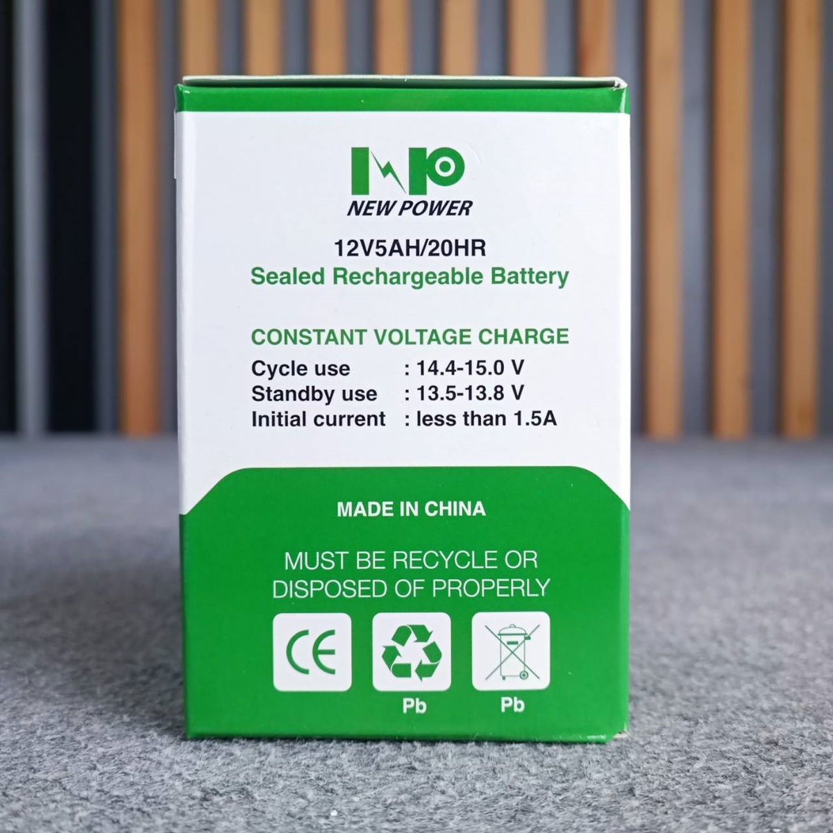 NEW POWER 12V 5AH แบตเตอรี่แห้ง แบตเตอรี่ UPS 5A Battery แบตสำหรับสำรองไฟ แบตUPS แบตเตอรี่UPS เครื่องสำรองไฟฉุกเฉิน เอไอ-ไพศาล