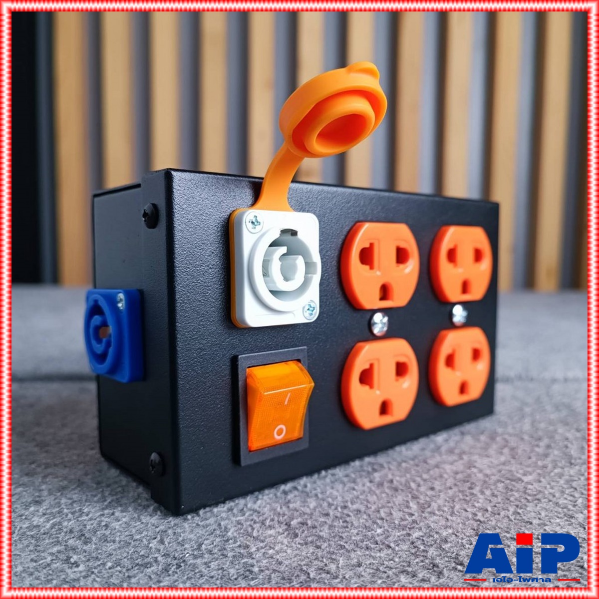 4สีให้เลือก TECHCRON BOX-4 POWER CON ปลั๊กเขียว สวิทซ์เขียว/ปลั๊กดำ สวิทซ์น้ำเงิน/ปลั๊กขาว สวิทซ์น้ำเงิน/ปลั๊กส้ม สวิทซ์ส้ม เพาเวอร์คอน กล่องปลั๊กไฟ ปลั๊กพ่วง 4 ช่อง แถมฟรี ปลั๊กเพาเวอร์คอน BOX 4 BOX4 เอไอ-ไพศาล