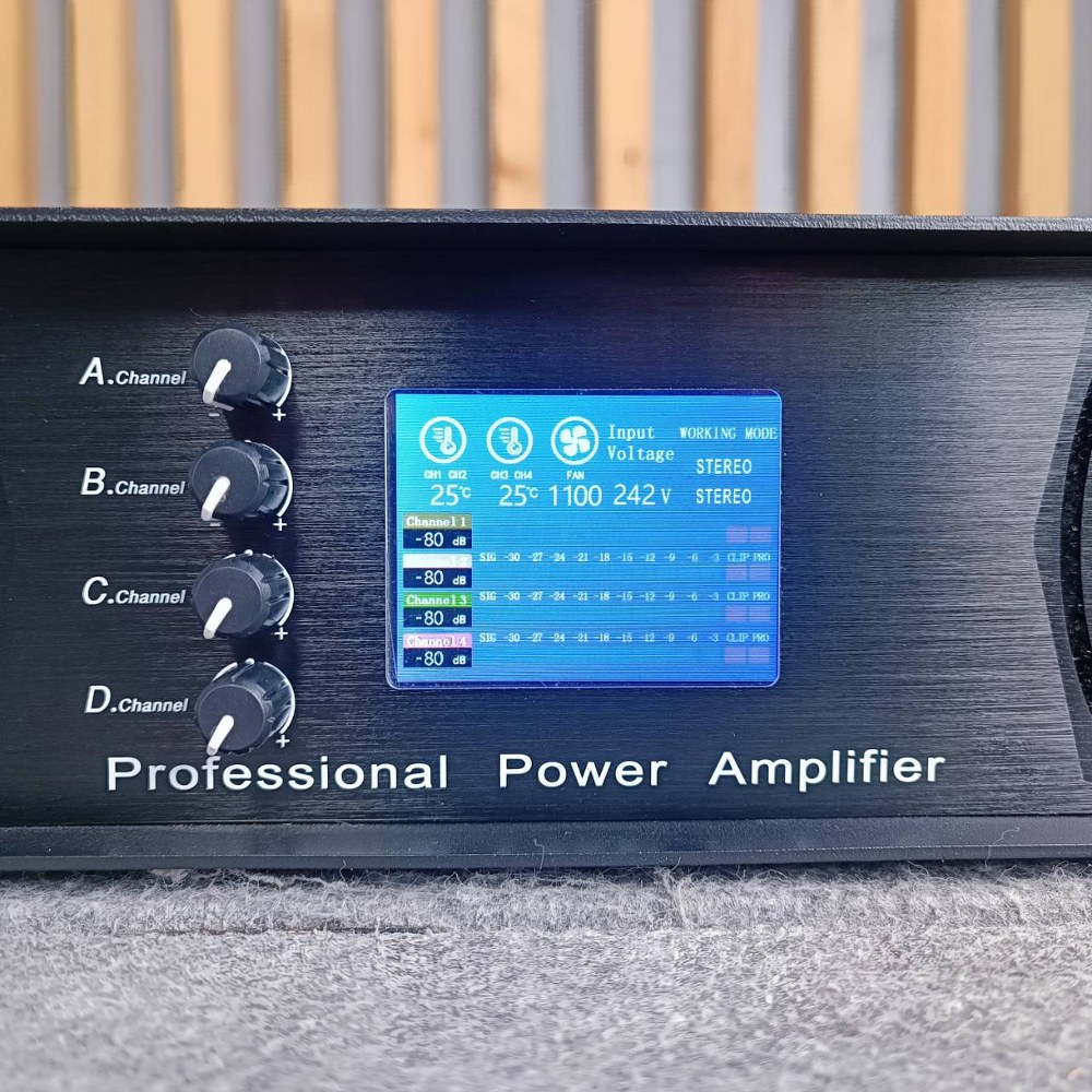 PROEUROTECH 4800Q POWERAMP 4CH *รุ่นใหม่มีจอ* มีครอสในตัว เพาเวอร์แอมป์ 4ch เครื่องขยายเสียง กำลังขยาย 800วัตต์ 4800 Q PRO EUROTECH โปรยูโรเทค เอไอ-ไพศาล