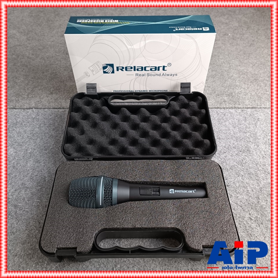 Relacart SM-300 ไมค์สาย ไมโครโฟนแบบไดนามิก รับเสียงแบบ Cardioid ตอบสนองความถี่ 50 Hz – 14 kHz SM 300 sm300 เอไอ-ไพศาล +++