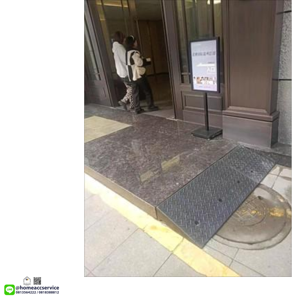 ทางลาดยางปีนฟุตบาท รวมสูง 26ซม. 16+ส่วนเสริม11(-1ซม.) ลาด 135ซม. กว้าง 50ซม. หนัก 44kg - Rubber Ramp with Extention 26x135x50 cm (16+10) 44kg