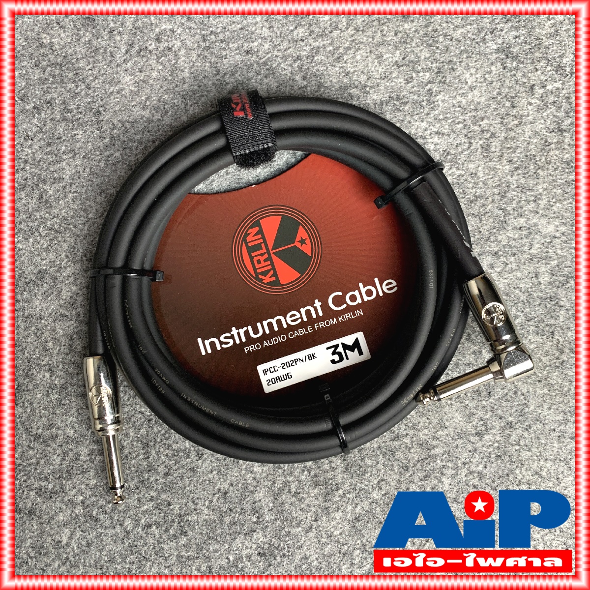 สายกีต้าร์ 3เมตร KIRLIN IPCC-202PN BK สายไมค์ หัวท้าย สายสัญญาณ สำเร็จรูป IPCC202PN IPCC 202 PN เอไอ-ไพศาล