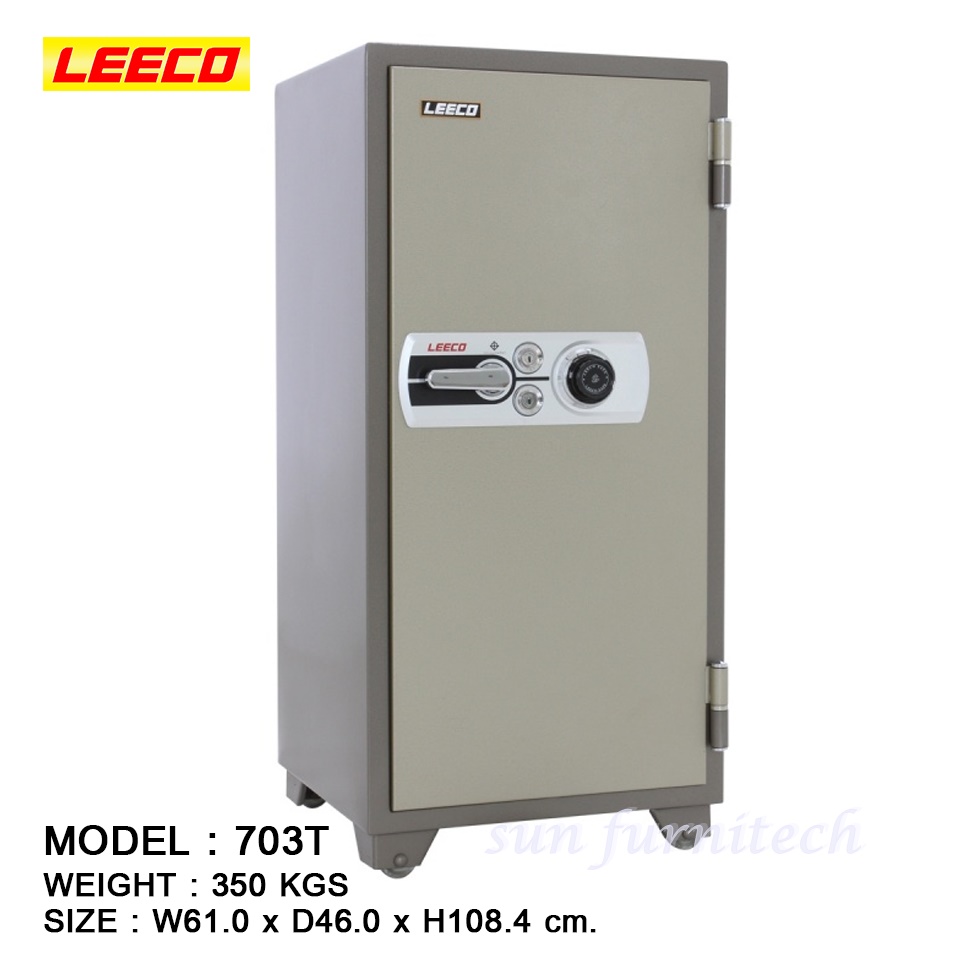 ตู้เซฟนิรภัย, ตู้เซฟนิรภัย, ตุ้เซฟกันไฟขนาดใหญ่ น้ำหนัก 350 กก. มี 2 กุญแจ 1 รหัส ยี่ห้อ ลีโก้ (EECO) รุ่น 703T