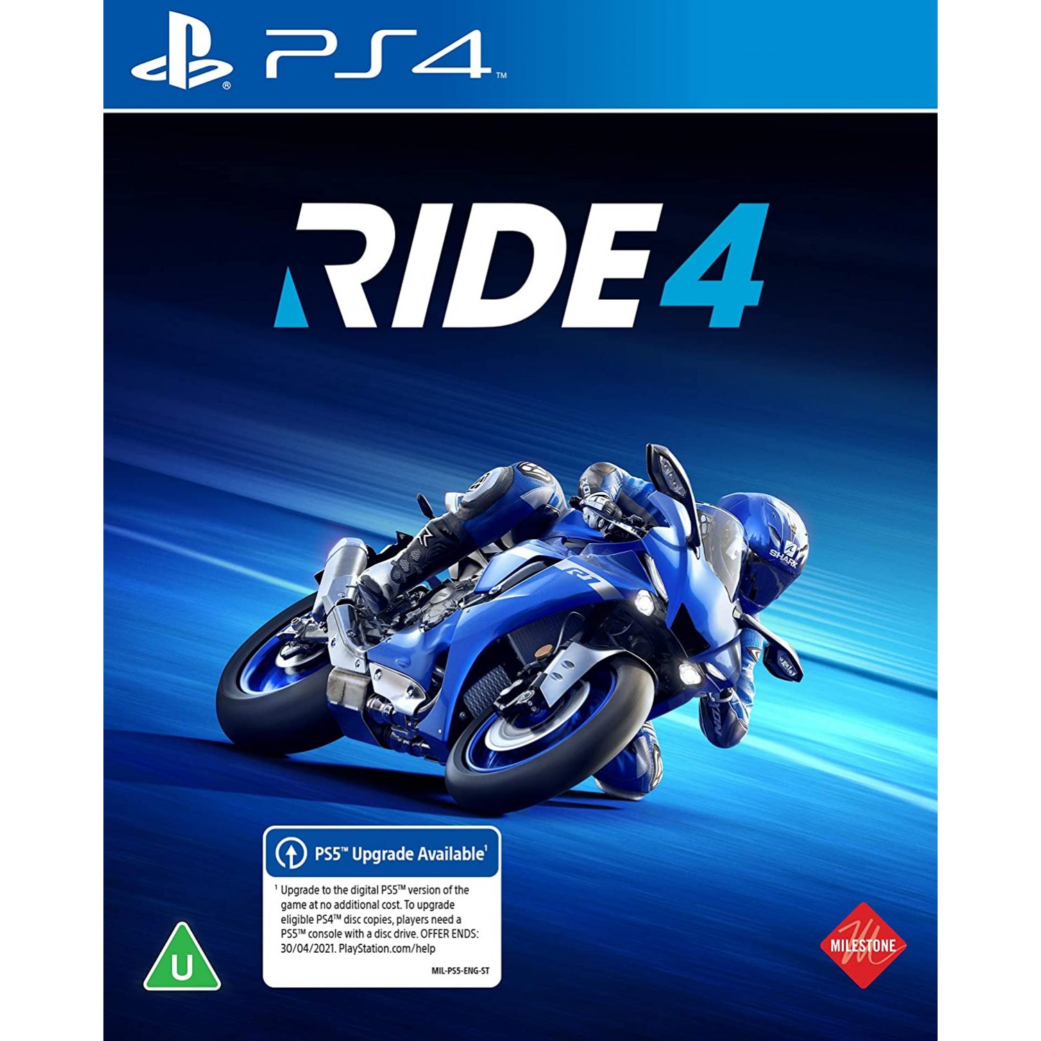 PS4: RIDE 4 (EU) ใช้แผ่นเล่นต่อได้บน PS5