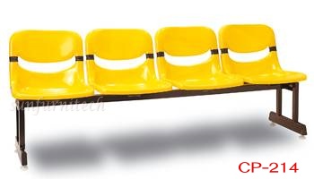 เก้าอี้แถวเปลือก Extra, เก้าอี้โพลีแถว, เก้าอี้พักคอย, เก้าอี้แถว 3 ที่นั่ง, 4 ที่นั่ง ขาเหล็กเกือกม้า ที่นั่งเปลือกโพลี Taiyo รุ่น CP-213, CP-214