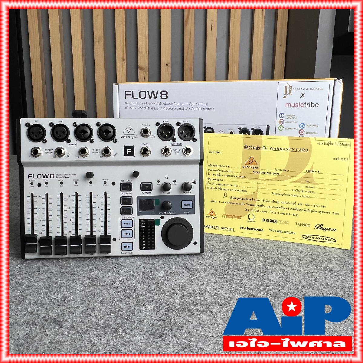 BEHRINGER FLOW-8 MIXER DIGITAL ดิจิตอลมิกเซอร์ 8 แชนแนล สามารถควบคุมผ่าน Bluetooth และยังสามารถเป็น Audio Interface FLOW 8 FLOW8 เอไอ-ไพศาล +++