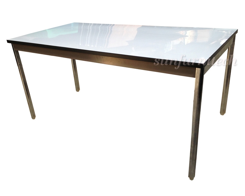 โต๊ะอเนกประสงค์ถอดขาได้ หน้าปิดด้วยลามิเนตสีขาว TK รุ่น TG-1860, TG-1872, TG-2448, TG-2460, TG-2472, TG-3048, TG-3060, TG-3072, TG-7676
