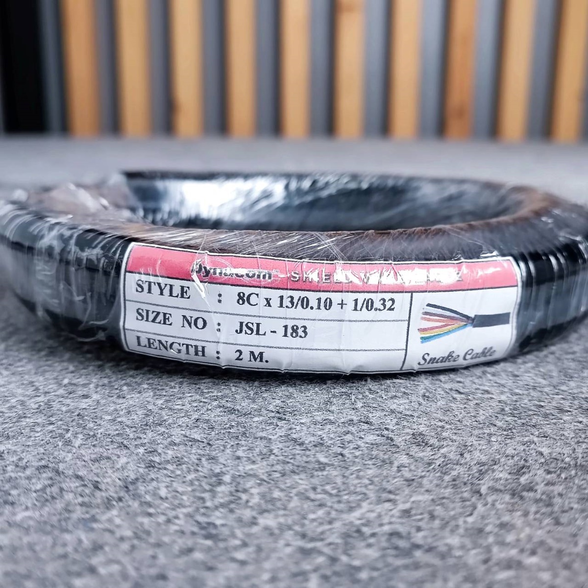 (1ขด) มี 5 ขนาดให้เลือก สายมัลติคอร์ 8คอร์ JSL-183(เมตร) สีดำ ขด 2 / 3 / 4 / 5 / 10 เมตร สายสัญญาณเสียง สาย8คอร์ JSL183 JSL 183 Multicore Cable เอไอ-ไพศาล