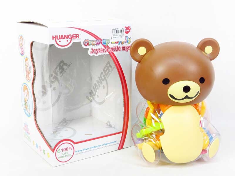 777-38 ของเล่นเด็กเขย่ามือยางกัด 8 ชิ้น กระปุกหมี ปลีกชิ้นละ