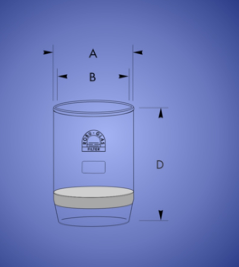 Filter Crucibles /sinter glass crocible por 1/2/3/4/5, 30 ml - 50 ml, Robu - Germany