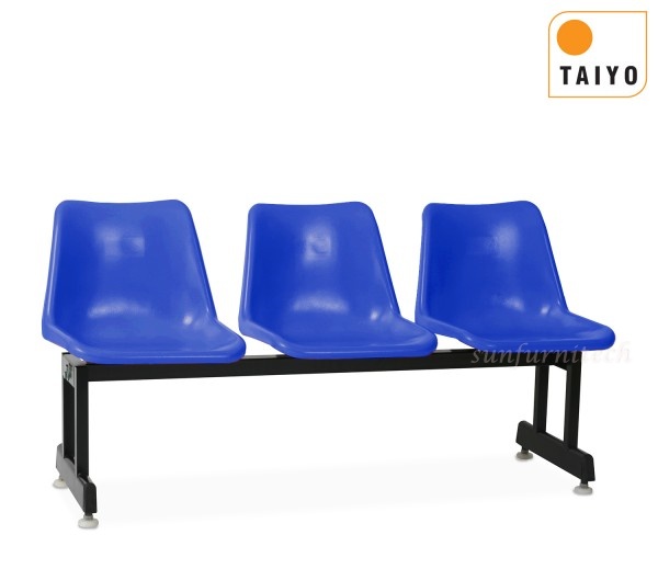 เก้าอี้โพลีแถว, เก้าอี้พักคอย 3 ที่นั่ง, 4 ที่นั่ง ขาเหล็กเกือกม้า ที่นั่งเปลือกโพลี Taiyo รุ่น CP-113 ,CP-114