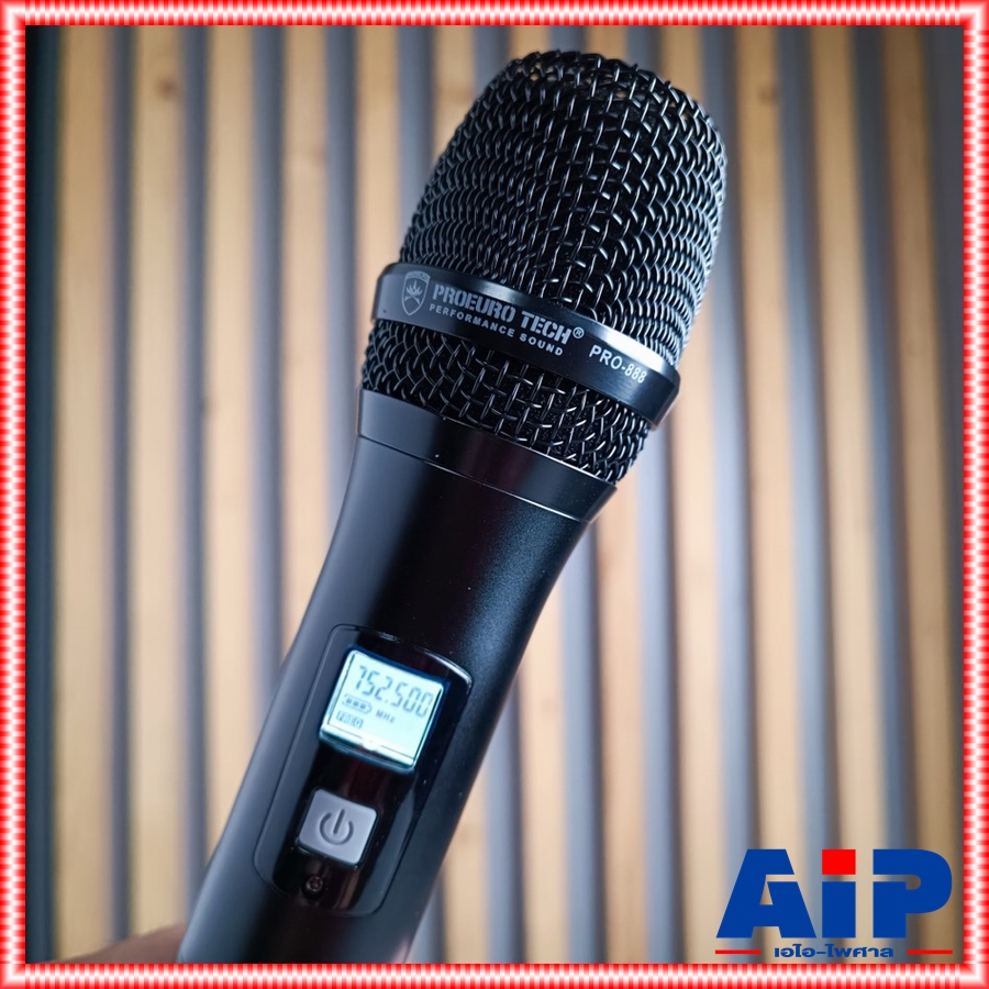 แถมกระเป๋า PROEUROTECH PRO-888 ไมค์ลอยคู่ ไมค์โครโฟนไร้สาย ปรับความถี่ได้ คลื่นความถี่ UHF โปรยูโรเทค PRO 888 PRO888 PRO EUROTECH เอไอ-ไพศาล