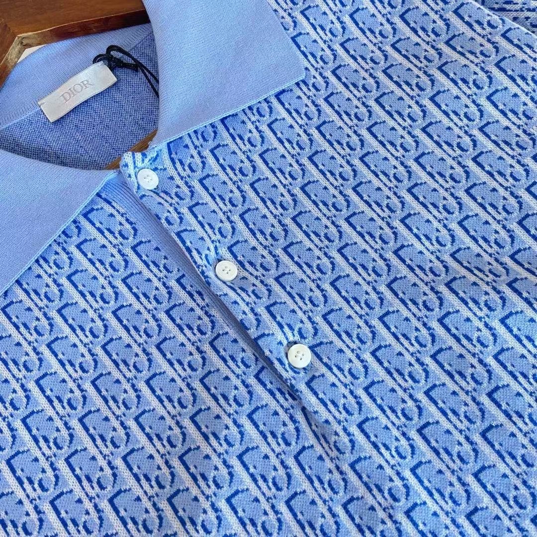 **do** เสื้อคอโปโล Dior oblique polo shirt ใส่ได้ ชาย หญิง สินค้าใหม่ ของแท้