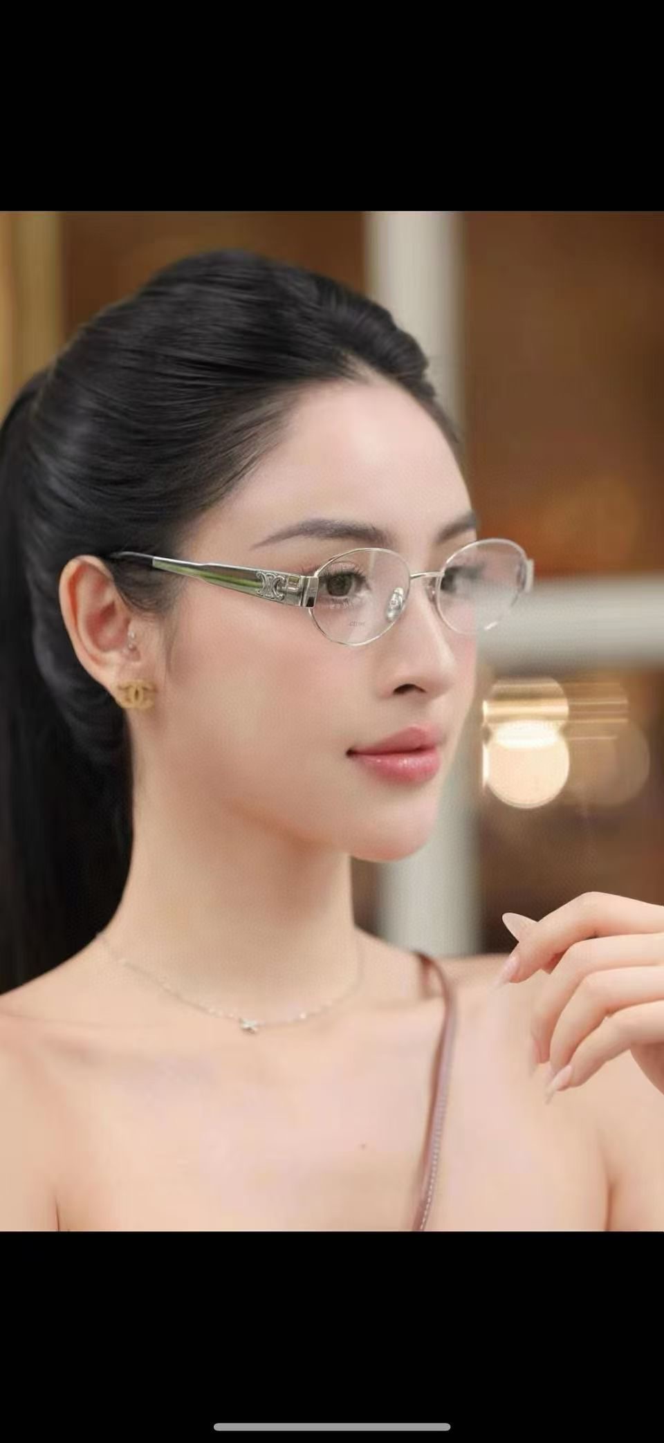 **do** กรอบแว่นสายตา CELINE METAL TRIOMPHE มี 2 สีให้เลือก สินค้าใหม่ ของแท้