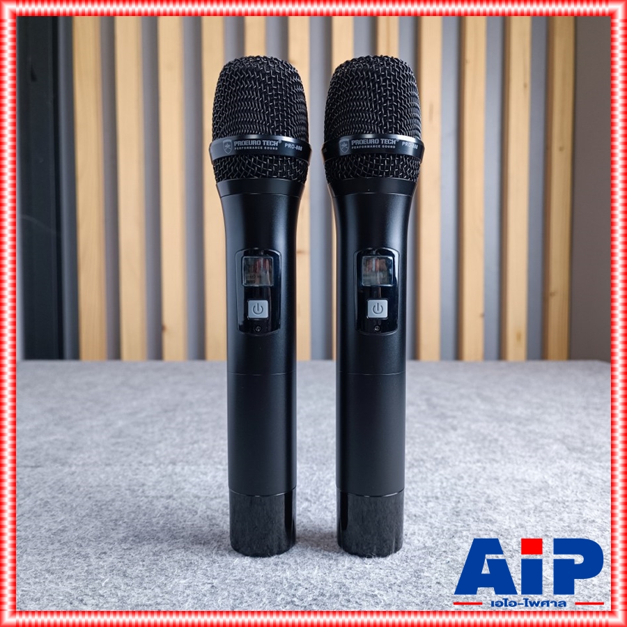แถมกระเป๋า PROEUROTECH PRO-888 ไมค์ลอยคู่ ไมค์โครโฟนไร้สาย ปรับความถี่ได้ คลื่นความถี่ UHF โปรยูโรเทค PRO 888 PRO888 PRO EUROTECH เอไอ-ไพศาล