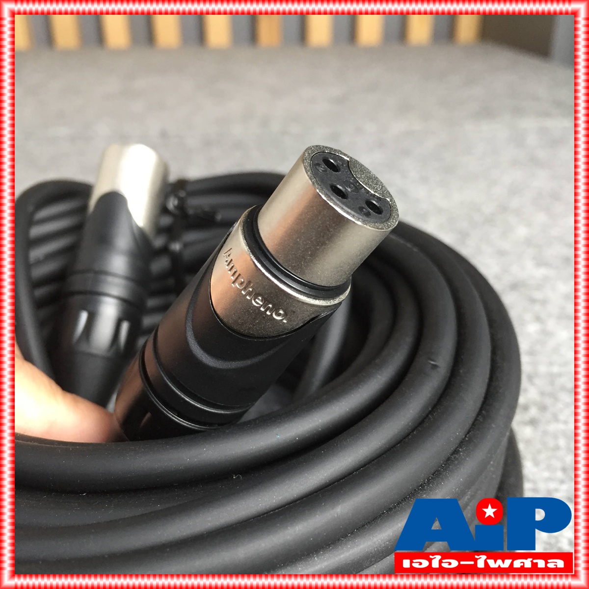 20เมตร AMPHENOL สาย XLRผู้-เมีย 20M CA03-04-C-020 สาย cannon ผู้ ออก cannon เมีย ความยาว 20เมตร สายสัญญาณ XLR ผู้ - XLR เมีย