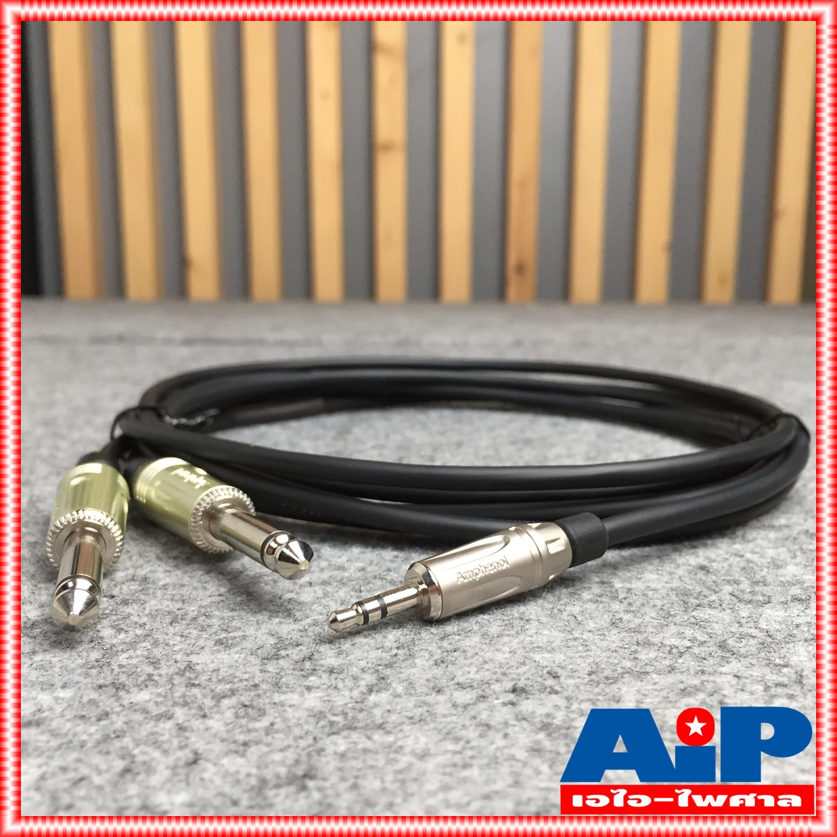 3เมตร AMPHENOL สาย TR-ST - PHONEx2 3M CA52-3333-WB-003 AMPHENOL สายTR-ST-PHONEx2 3M สายสัญญาณ TR-ST ออก ปลั๊กไมค์ โมโน 2หัว สายคอมเข้ามิกซ์