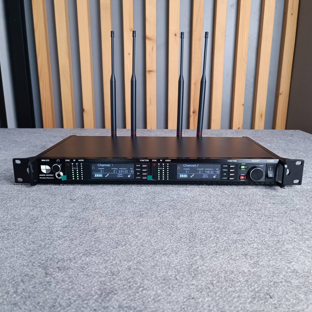 A&J AUDIO JOCKEY WM-01D ไมค์ลอยคู่ WM 01D WM01D ไมค์ไร้สาย wireless Microphone ไมค์ลอย เอไอ-ไพศาล