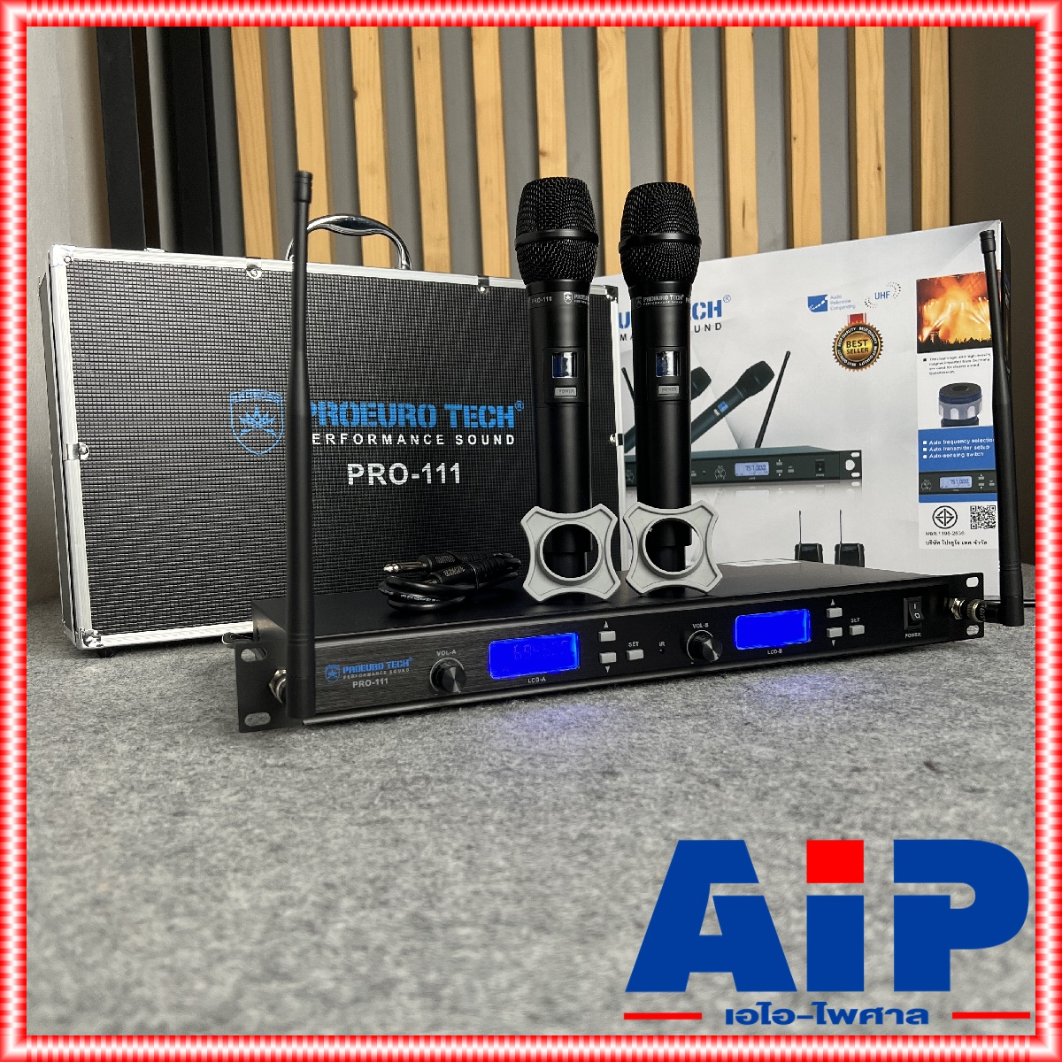 ความถี่ใหม่ กสทช PROEUROTECH PRO111 ไมค์ลอยมือถือคู่UHF มีกระเป๋า ไมค์ลอยคู่ ไมค์คาราโอเกะ PRO EUROTECH PRO 111 แถม อุปกรณ์ย้ายเสา กระเป๋าเก็บไมค์ PRO-111 โปรยูโรเทค ยูโรเทค เอไอ-ไพศาล