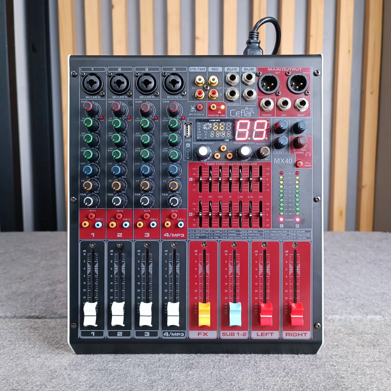 Ceflar MX-40 MIXER มิกซ์เซอร์ บูลทูธ 4 CH เครื่องปรับแต่งเสียง มิกเซอร์อนาล็อก เคฟลาร์ MX 40 MX40 เอไอ-ไพศาล