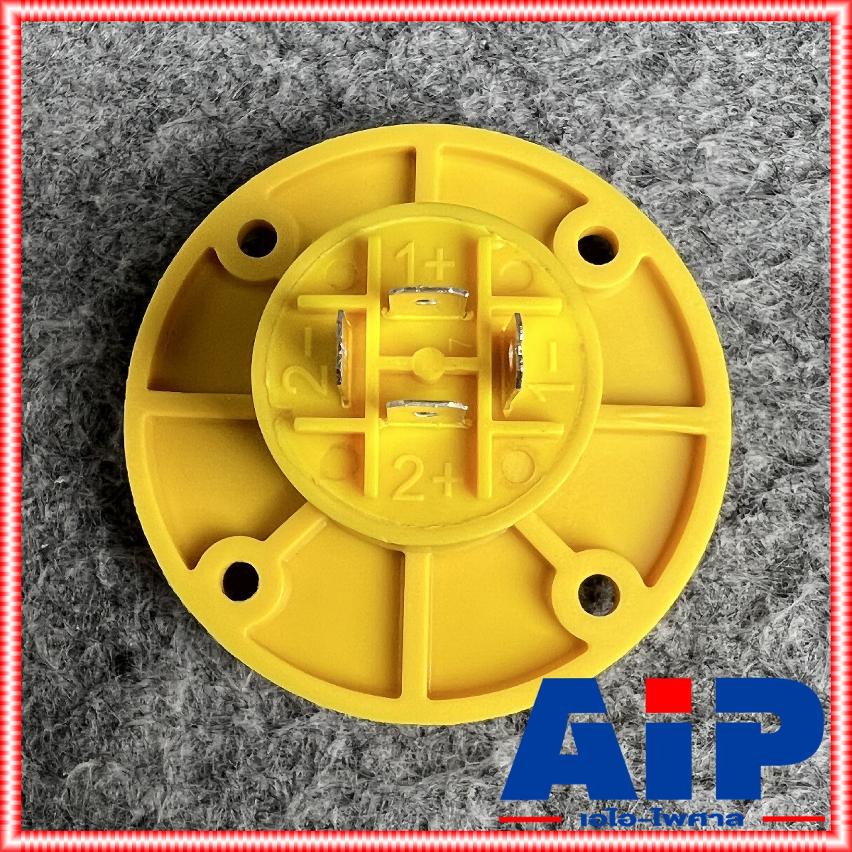 J.SPEAKON YM-117Y สีเหลือง ติดแท่นกลม แจ็คสเปคคอนตัวเมีย สเปคคอนกลมใหญ่ J.SPEAKONตัวเมีย YM117Y YM 117Y เอไอ-ไพศาล