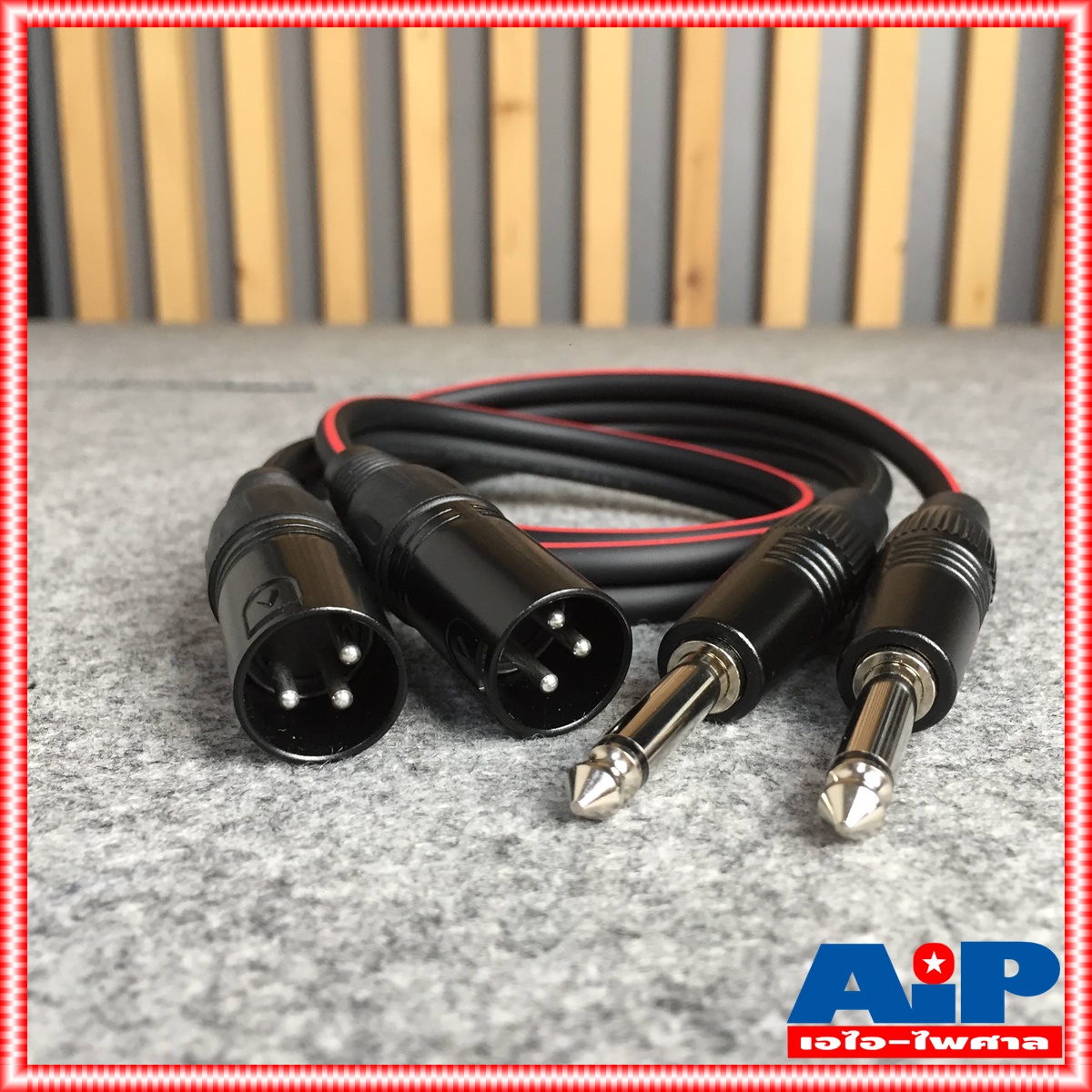 1เมตร DYNACOM สาย P.CANNON- P.MIC ข้างละ2หัว J2049-6 สายดำ สายแคนนอนตัวผู้ 2หัว ออก ปลั๊กไมค์โนโน2หัว สายสัญญาณ ไดน่าคอม เอไอ-ไพศาล