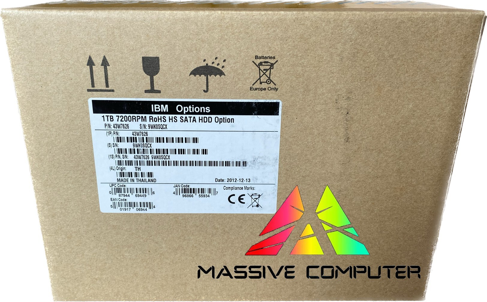 43W7626 IBM 1TB 7.2K RPM SATA-2 3.5INC HOT-SWAP W/TRAY HDD ราคา ขาย ราคาถูก จำหน่าย