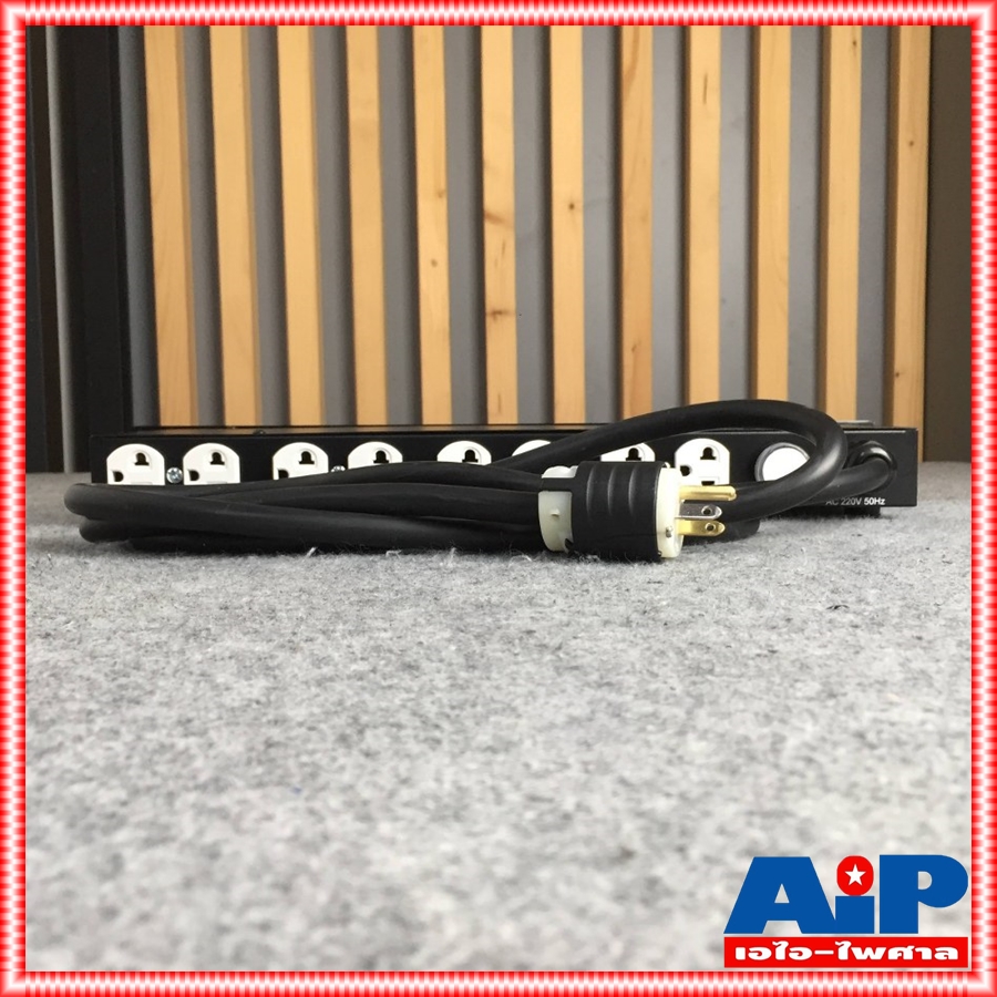 TECHCRON AC802A ปลั๊กไฟ 1U ปลั๊กขาว AC802 จอสีน้ำเงิน AC-802 ปลั๊กไฟใส่แร็ค AC 802 A ปลั๊กไฟภาคสนาม ปลั๊กไฟใช้กับเครื่องเสียง