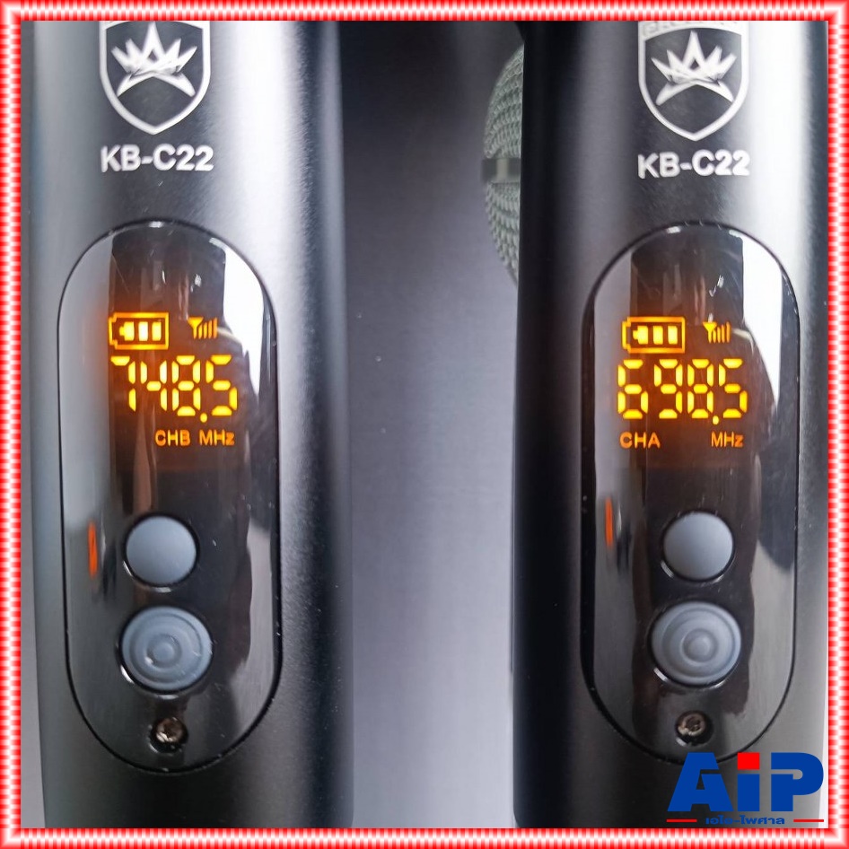 PROEUROTECH KB-C22 ไมค์ลอยคู่ ไมค์โครโฟนไร้สาย (ปรับความถี่ได้) ไมค์ ใช้ถ่านชาร์ท ไมค์ลอยพกพา PROEURO TECH KB C22 KBC22 เอไอ-ไพศาล