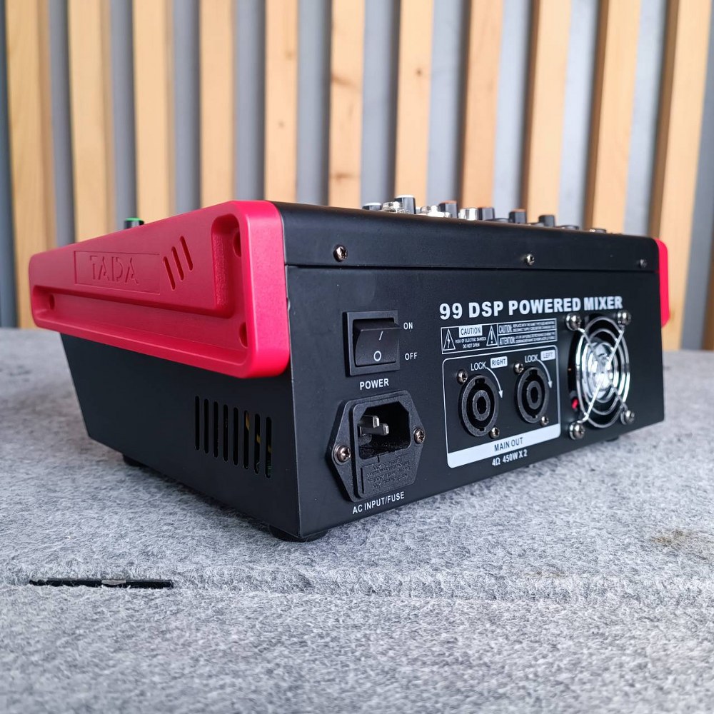 TADA FANCY-6P powermixer สีแดง มิกเซอร์อนาล็อก 6 แชนแนล บลูทูธ Bluetooth mixer เอฟเฟคแท้ 99DSP TA DA FANCY 6P FANCY6P เอไอ-ไพศาล