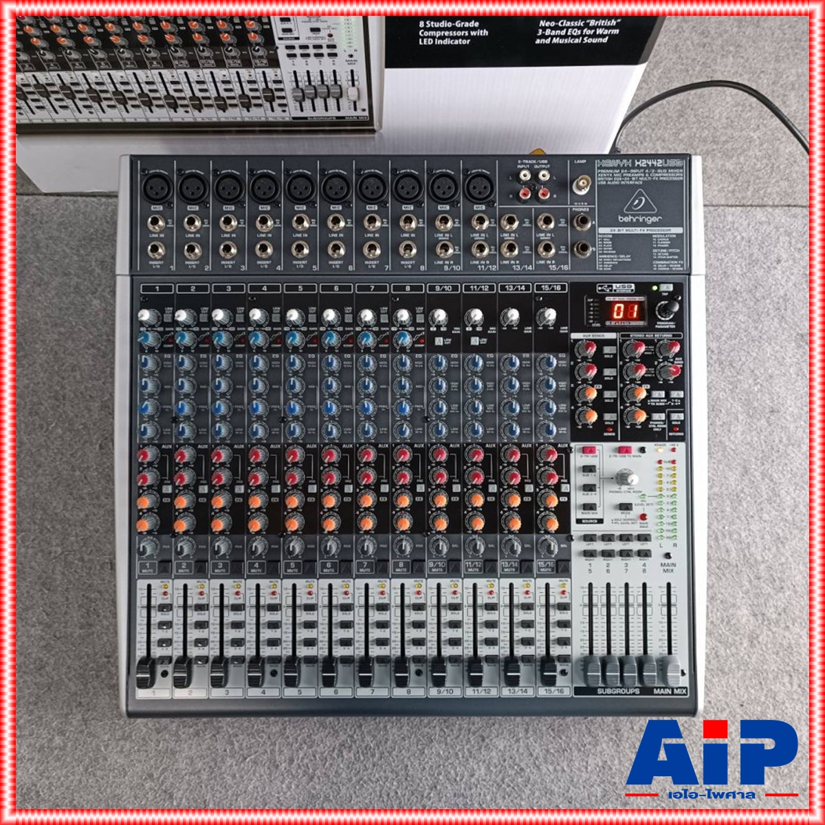 BEHRINGER XENYX-X2442USB mixer มิกเซอร์ BEHRINGER XENYX X2442FX Mixer เครื่องผสมสัญญาณเสียง มิกเซอร์ แบบอนาล็อค Behringer Xenyx X2442FX +++ เอไอ-ไพศาล