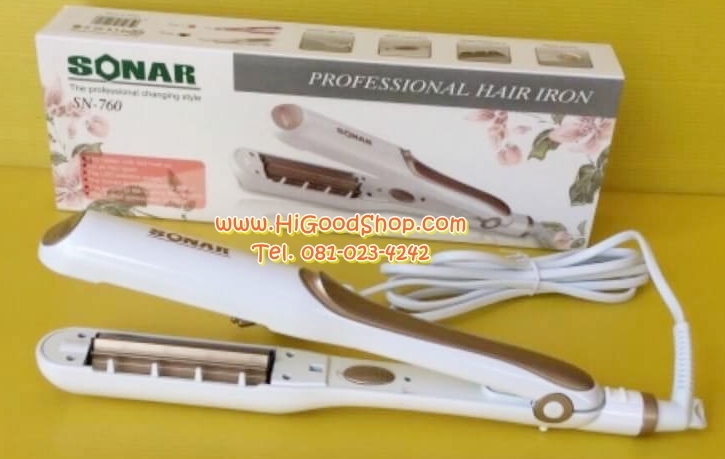 เครื่องหนีบผม หนีบผมหยัก ทำผมลอน Professional Hair Iron Sonar (SN-760)