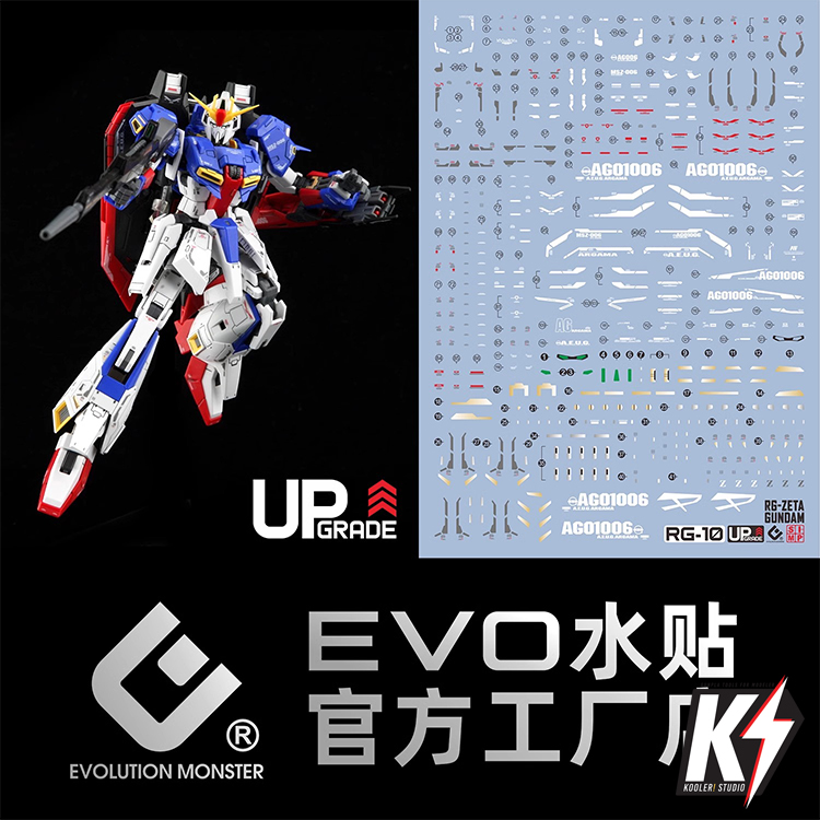 Waterdecal EVO Up Grade RG Zeta Gundam #ดีคอลน้ำสำหรับติดกันพลา กันดั้ม Gundam พลาสติกโมเดลต่างๆ