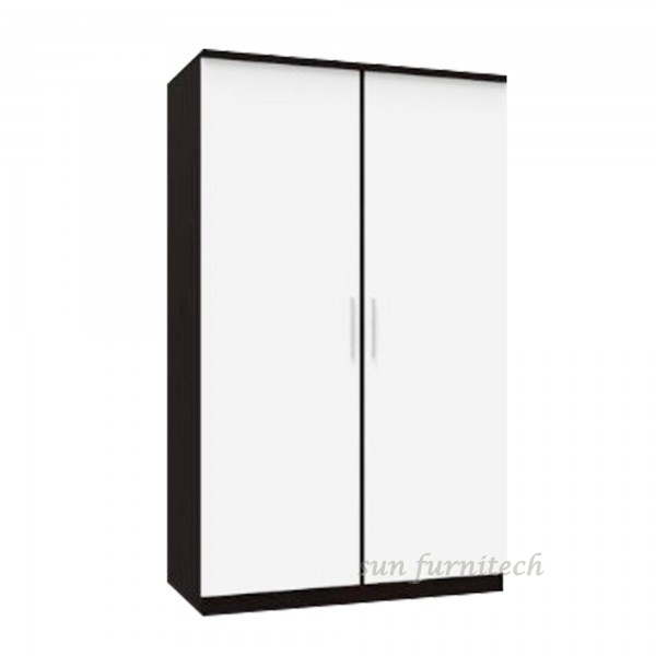 ตู้เสื้อผ้า 120 cm. 2 บานเปิดกระจกเ หบ้าบานเมลามีน exclusive รุ่น WR-1210