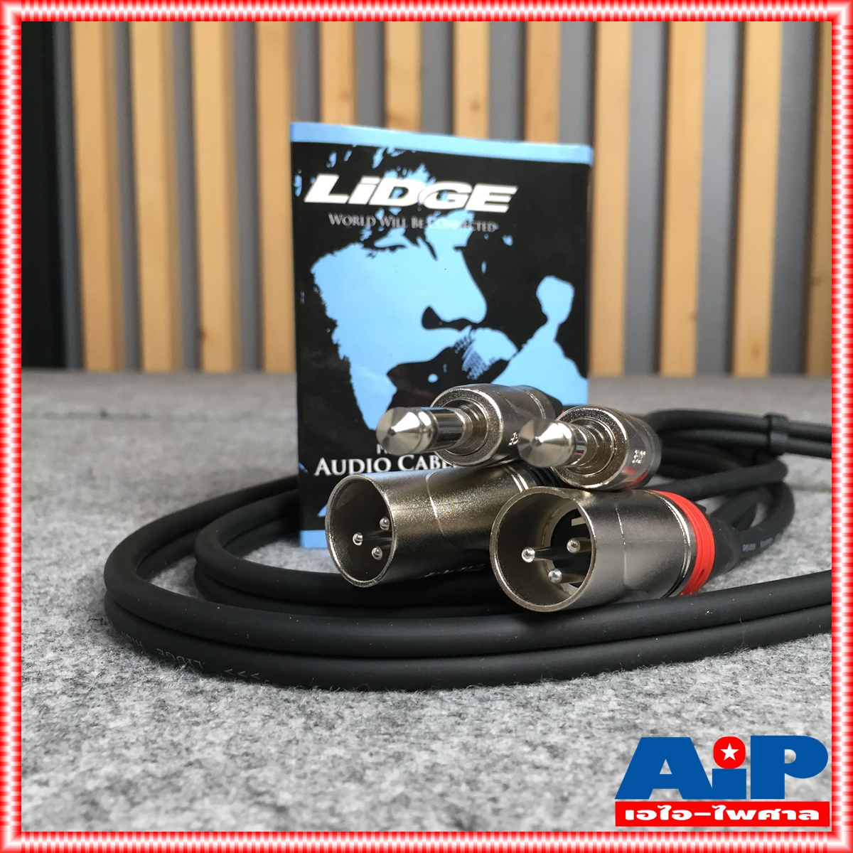 สายคู่ข้างละ2หัว 1.5เมตร LIDGE YM-712 สาย CANNON ผู้ - MIC สายดำ YM 712 YM712 สายสัญญาณเสียง XLR ผู้ ออก PHONE สายสัญญาณ