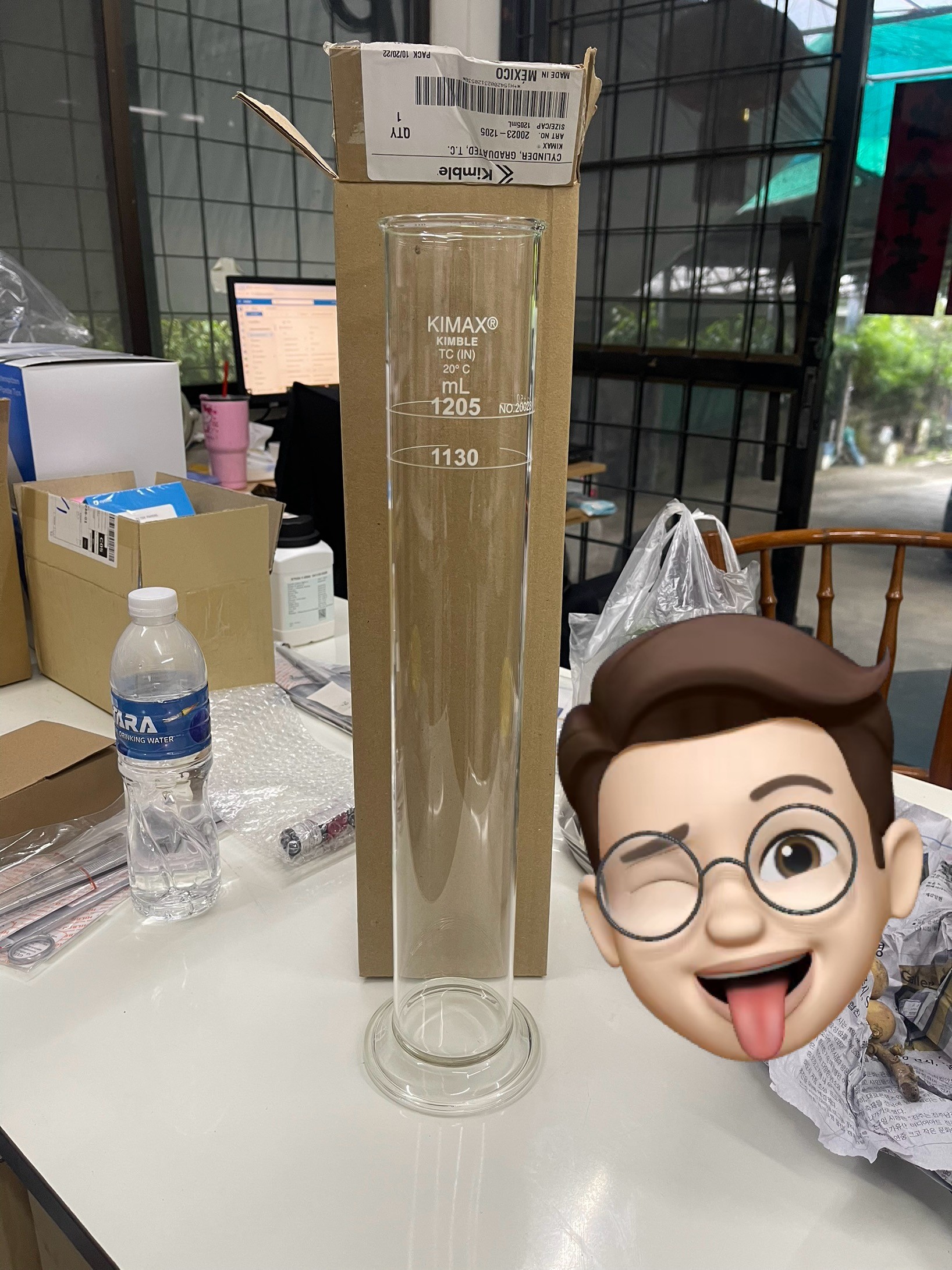 Cylinder Glass 1205 ml without Spout-Kimble