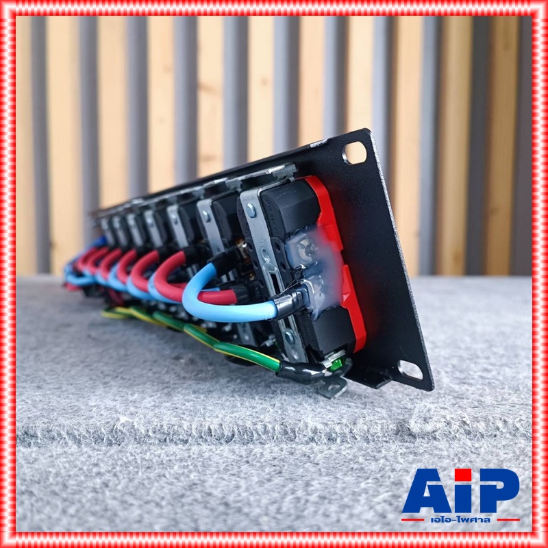 TECHCRON ปลั๊กติดแร็ค รุ่น K7 เพลท 2U ติดแร็ค 32A พร้อมใช้งาน จอแสดงผล โวล์ทแอมป์สีน้ำเงิน แถมPOWERปลั๊กตัวเมีย เอไอ-ไพศาล