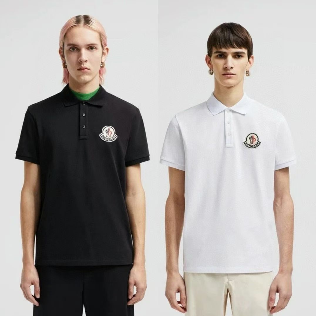 **do** เสื้อคอโปโล Moncler logo-embroidered polo shirt มี 2 สี สินค้าใหม่ ของแท้