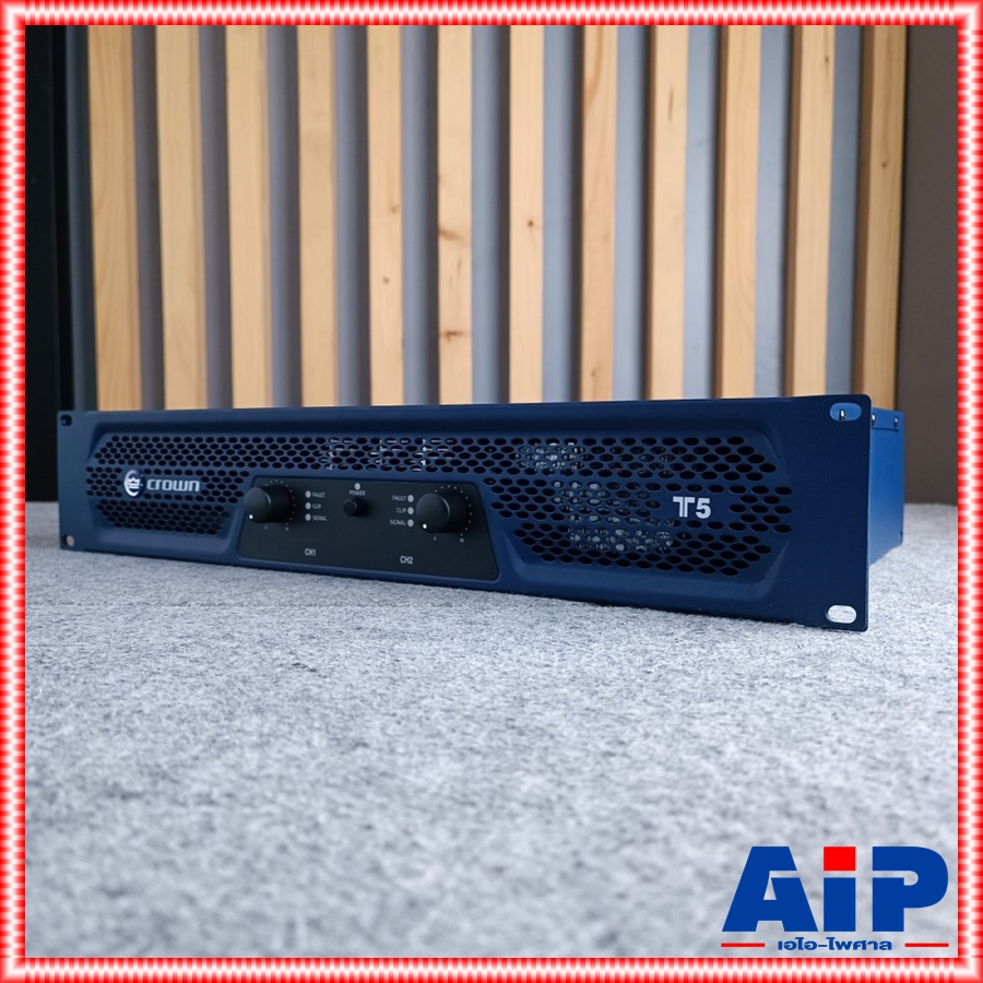 CROWN T-5 poweramp เพาเวอร์แอมป์ เครื่องขยายเสียง 2 ชาแนล กำลังขับ 500 วัตต์ เครื่องขยายเสียงแบบหม้อแปลง T 5 T5 เอไอ-ไพศาล+++