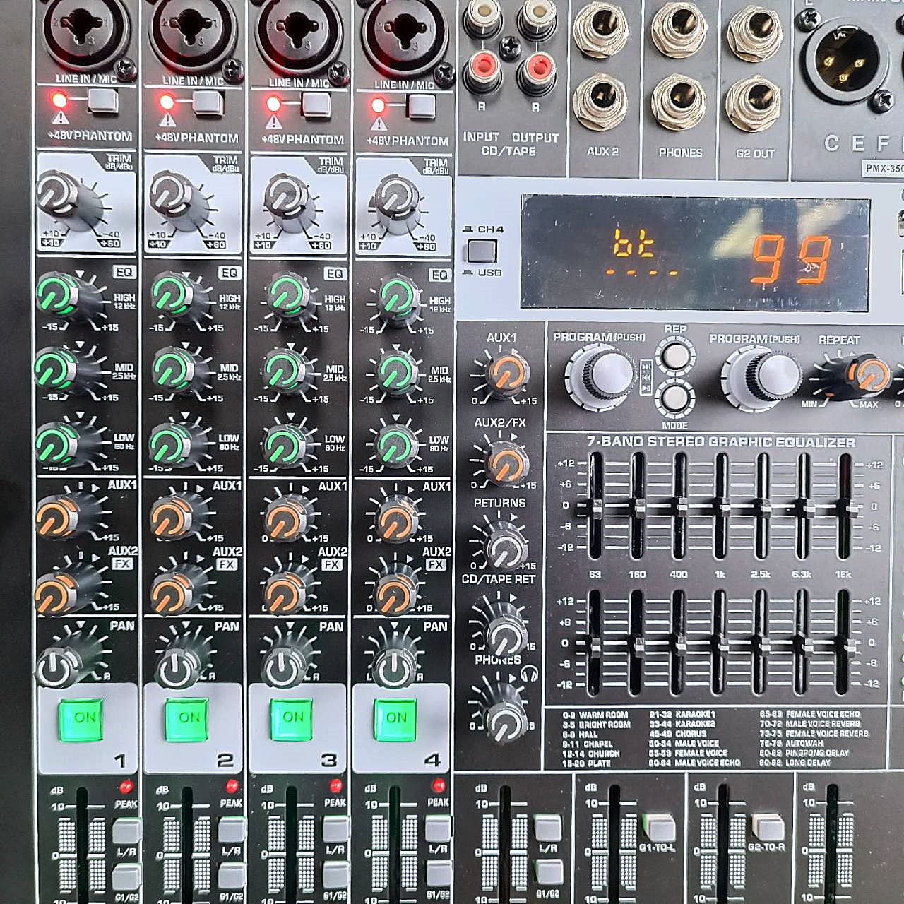 Ceflar PMX-350-2EQ POWERMIXER รุ่น PMX 350 2EQ เพาเวอร์มิกซ์เซอร์ PMX3502EQ เอไอ-ไพศาล