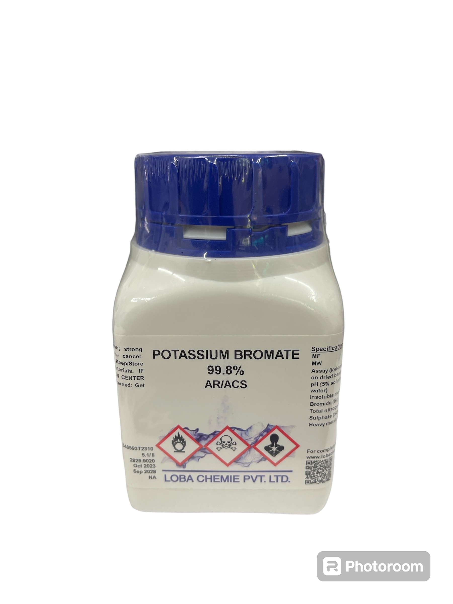 Potassium Bromate 99.8%, 500 g -Loba