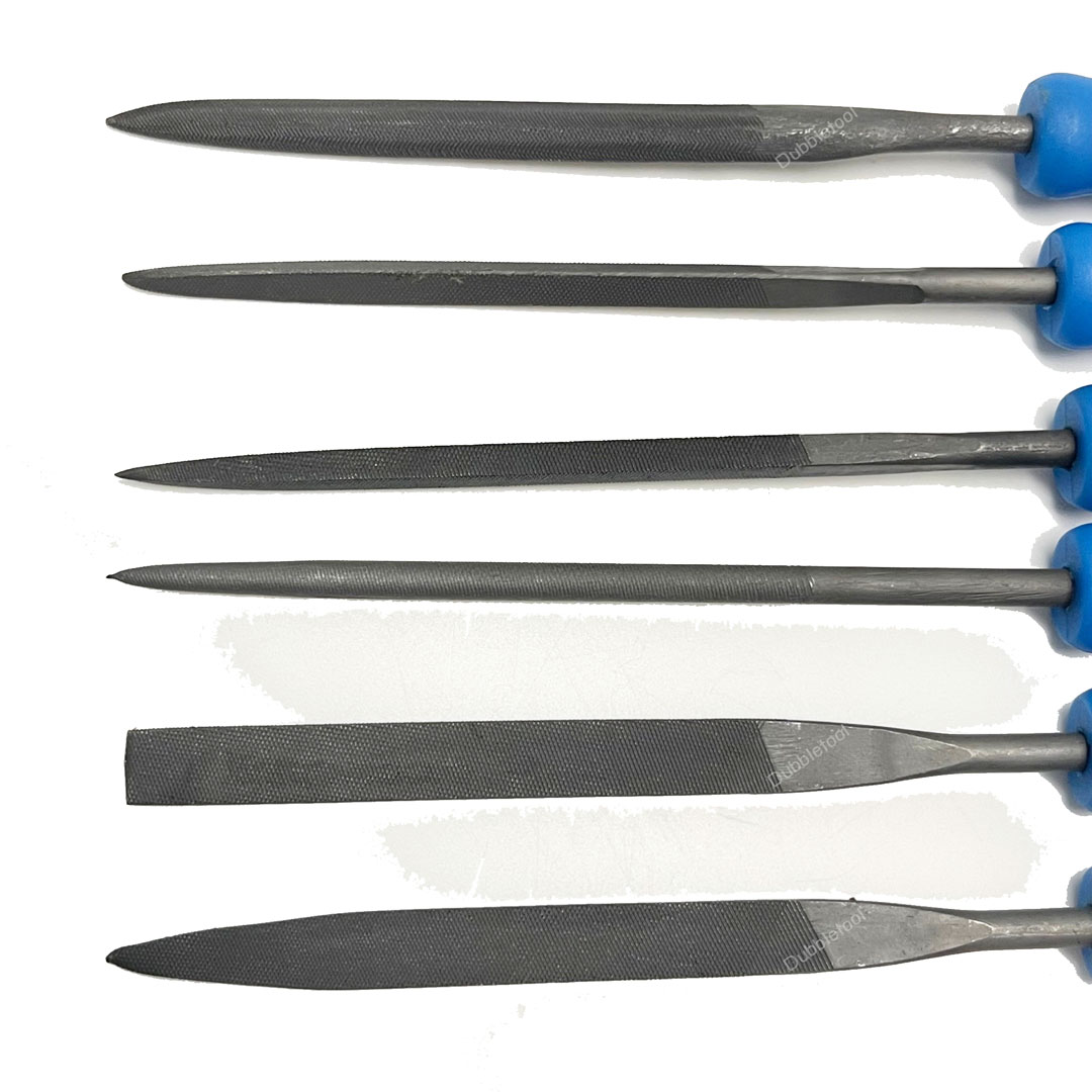 Apex ตะไบช่าง ตะไบพร้อมด้ามสีฟ้า 6 ตัวชุด 5x180mm.(6อัน/ชุด)