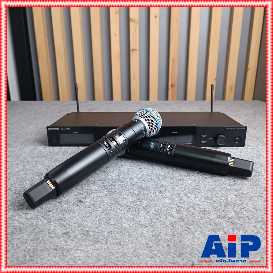 SHURE SLXD24DA/B58-M55 ไมค์ลอย2ตัว +++ ไมค์ลอย มือถือคู่ แบบดิจิตอล 24 บิต คลื่นความถี่ 694-703 MHz และ 748-758 MHz เอไอ-ไพศาล