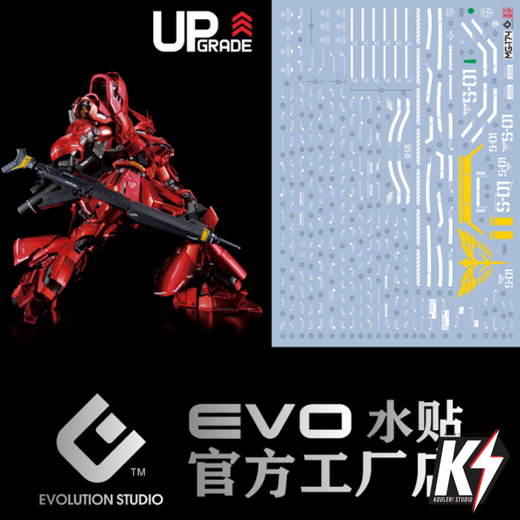Waterdecal EVO Up Grade MG Sazabi Ver.ka #ดีคอลน้ำสำหรับติดกันพลา กันดั้ม Gundam พลาสติกโมเดลต่างๆ