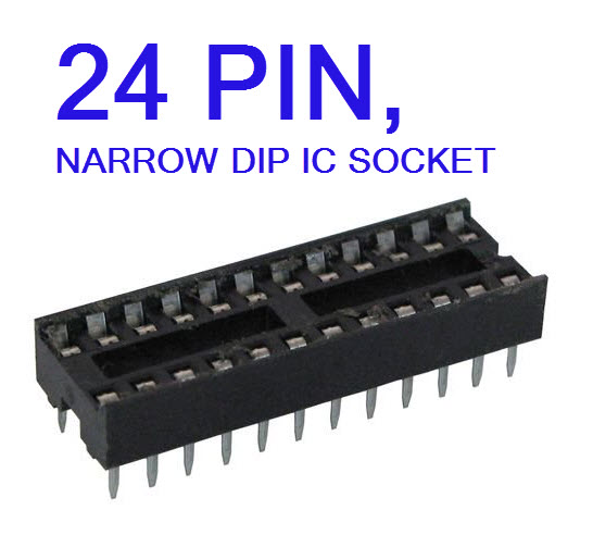 24 PIN, NARROW DIP IC SOCKET (Socket Dip Solder Type 28 Pins, Pitch 2.54mm)